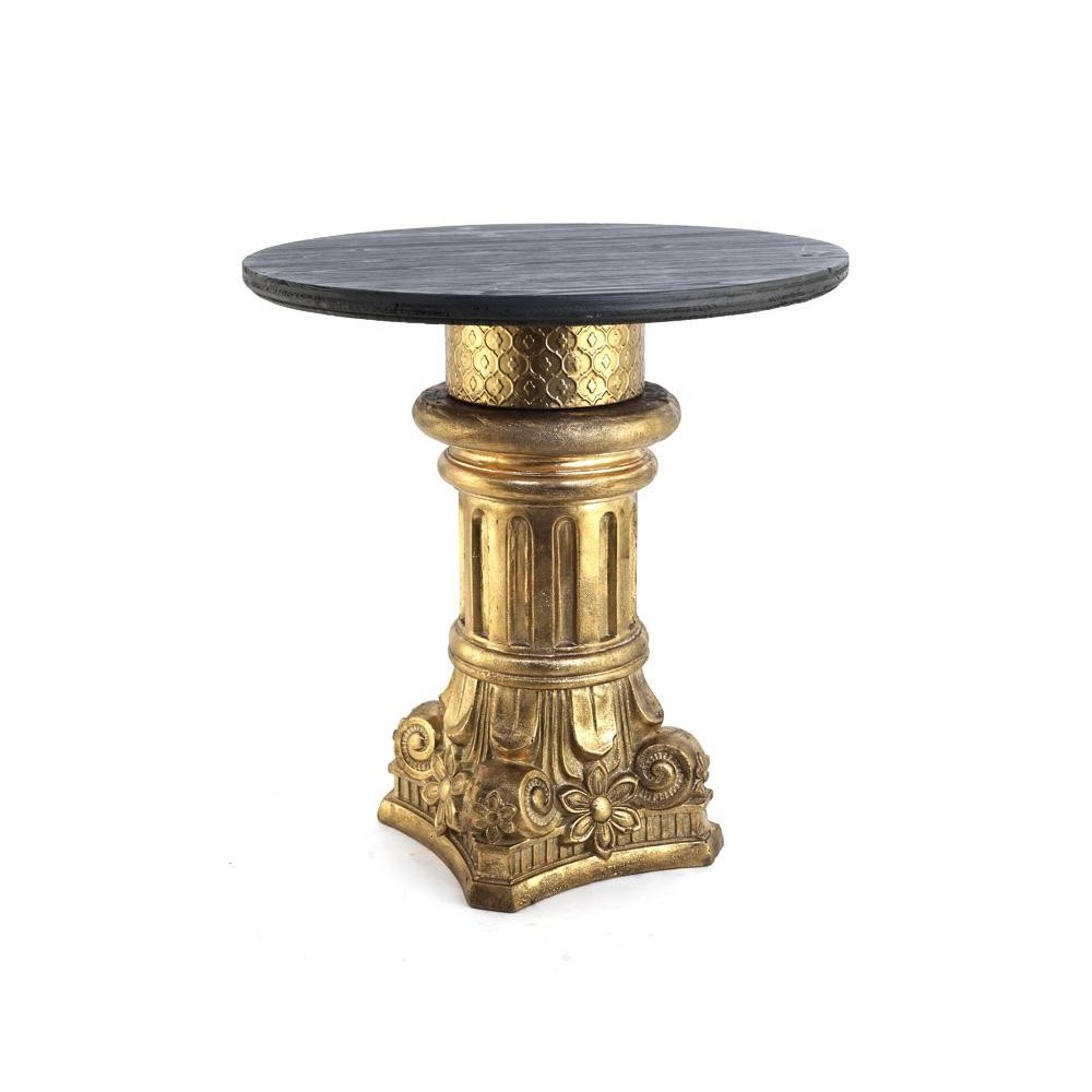 TAVOLINO CAPITELLO ORO D60 H62